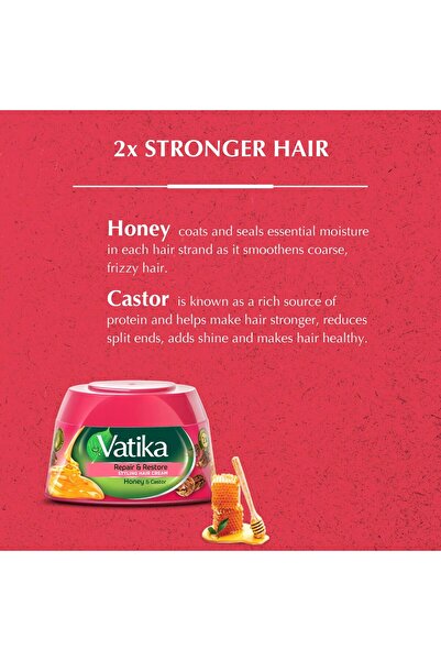 Vatika Repair & Restore Styling Hair Cream Honey & Castor 140 ml