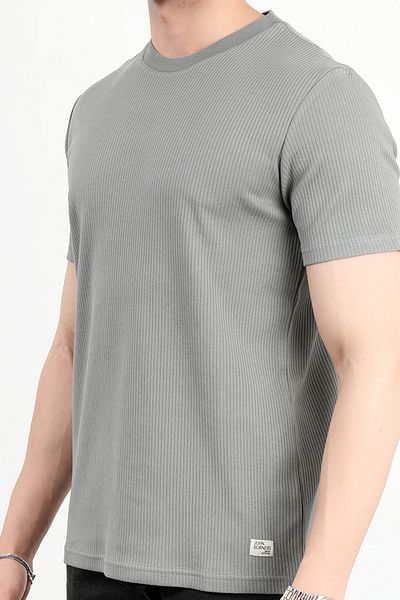 JB John Borners Tricou din bumbac cu etichetă pentru bărbați 2915-1