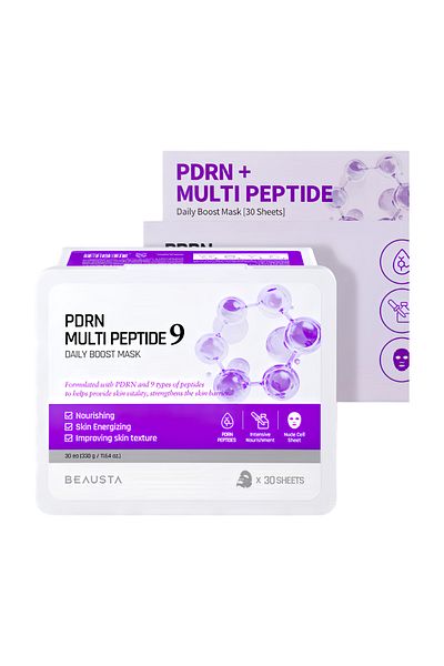 BEAUSTA Pdrn Multi Peptide / Multi Peptide Strengthening Anti-Wrinkle Mask 30 Pieces