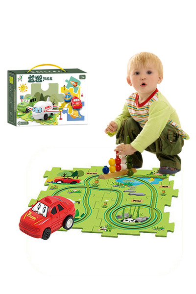 Ma Baby مجموعة ألعاب تعليمية مكونة من 25 قطعة من ألعاب السيارات ومسارات الألغ...