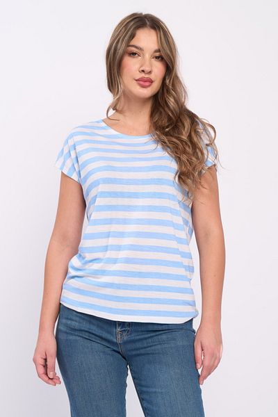 Lee Cooper Tricou dama cu maneca scurta si model in dungi