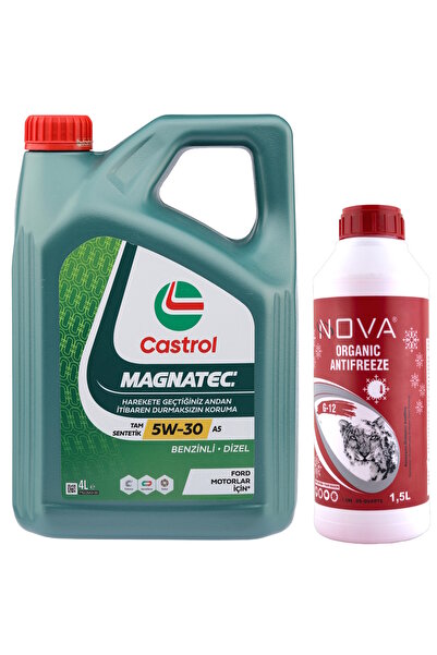 CASTROL Magnatec A5 5w-30 Tam Sentetik Motor Yağı 4 Litre Antfriz 1.5 L
