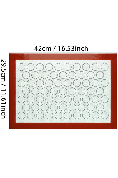 Choice حصيرة خبز سيليكون بيضاء 42 × 29.5 بوصة، قطعة واحدة للفرن، مع 67 دائرة، غير لاصقة ومقاومة للحرارة