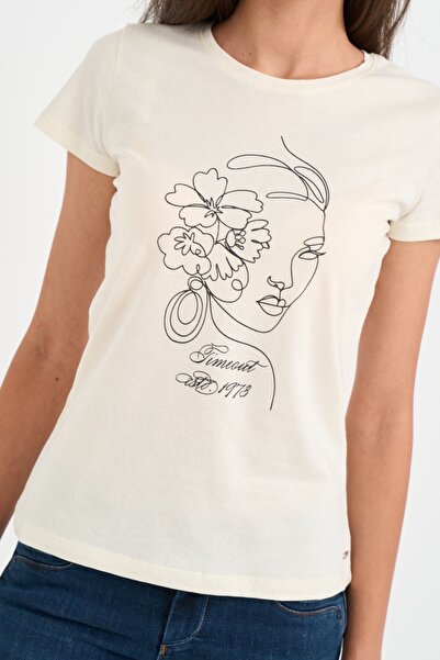 Timeout Tricou dama cu imprimeu grafic si logo