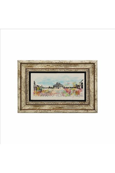Sadrazam Pictură cu piatră naturală imprimată Ierusalim (20 X 30 DRG-47)