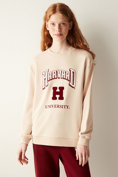 Penti Φούτερ με στάμπα σε πέτρινο χρώμα Harvard