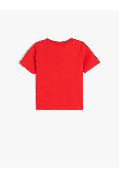 Koton Tiger Printed Crew Neck Short Sleeve Cotton T-Shirt