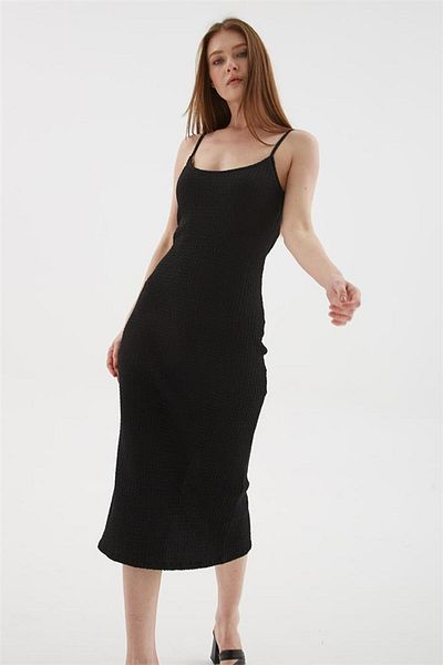 Fashion Friends Μαύρο φόρεμα με λουράκι
