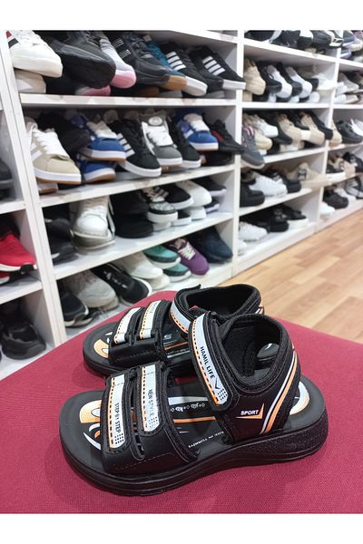 emin kundura Two Velcro Full Orthopedic Poly Sole Boy Sandals