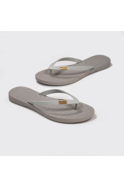 Tkees Women's Gray Flip Flops Beach Slippers Tk-P204