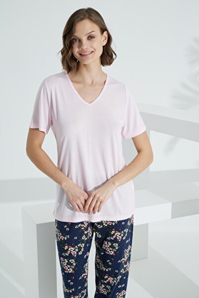 Etoile Bambu Soft Kumaş Kısa Kol Kapri Takım 71041