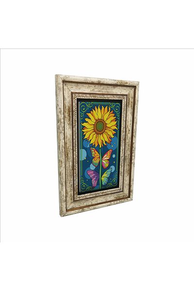 Sadrazam Pictură cu piatră naturală imprimată cu floarea soarelui (20 X 30 DRG-98)