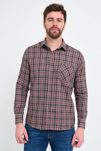 Lee Cooper Men's shirt with checked pattern and pocket
