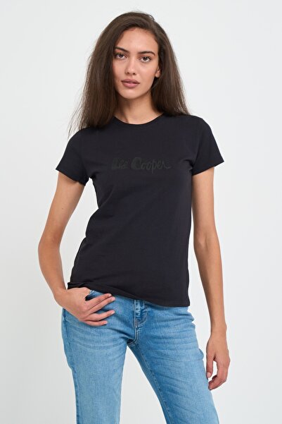 Lee Cooper Tricou dama cu maneca scurta si detalii logo text