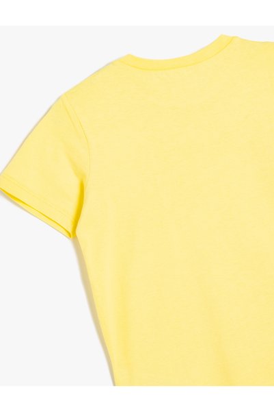 Koton Tricou de bază cu mânecă scurtă, bumbac, cu decolteu