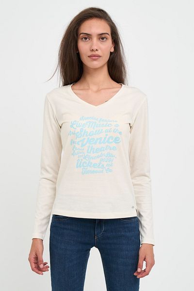 Timeout Tricou dama cu maneca lunga si imprimeu texturat