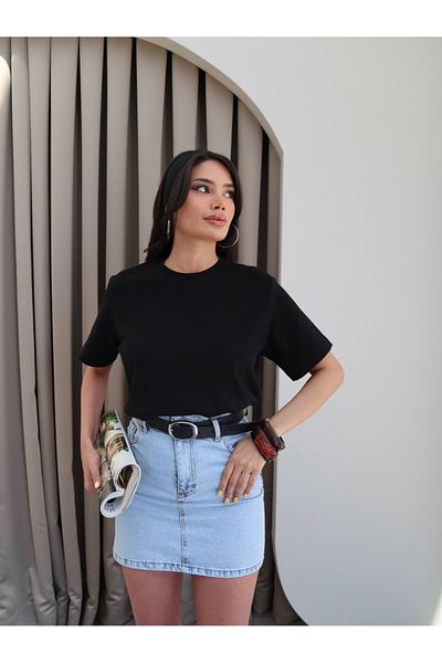 ESRAHELVACI Tricou cu gât crew din Lycra