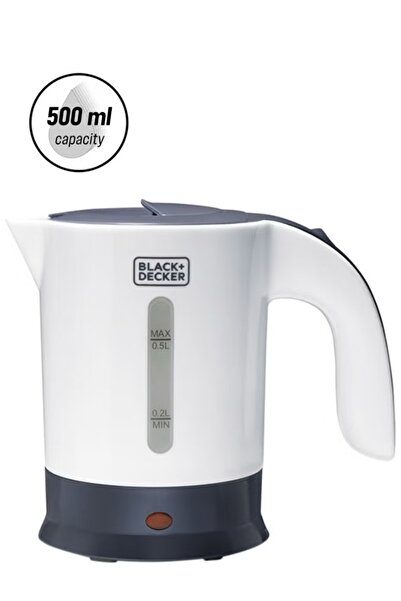 Black&Decker Dual Voltage Electric Travel Kettle 650W 0.5 L TR250JA-B5 White/...