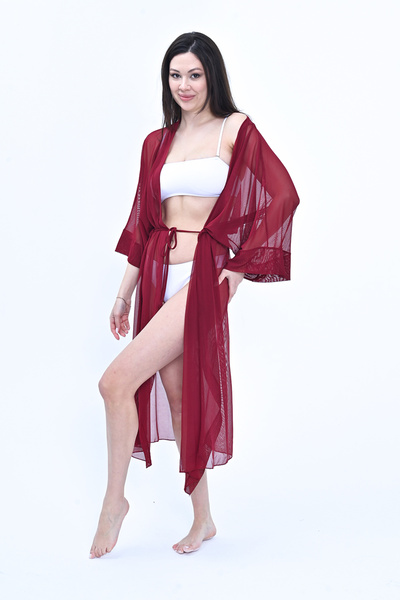 JOLT Women's Burgundy Colored Kimono Model No: 001