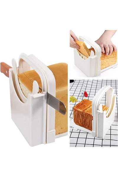 fulina Foldable Bread Slicer, Adjustable Bread Thicknesses, for Homemade Bread/Toast/Sandwich