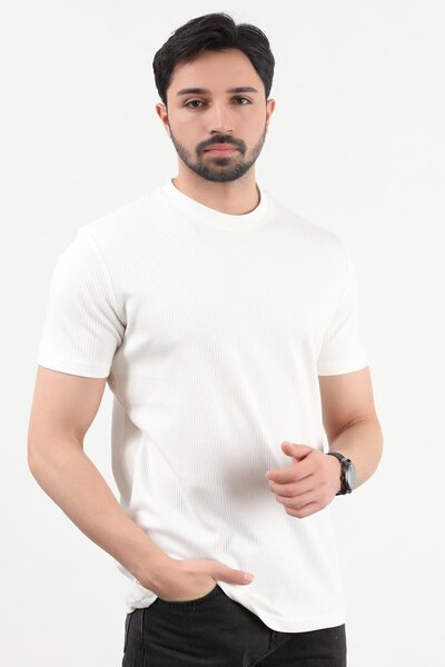 JB John Borners Мъжка памучна тениска с кръгло деколте и декоративен етикет, ...