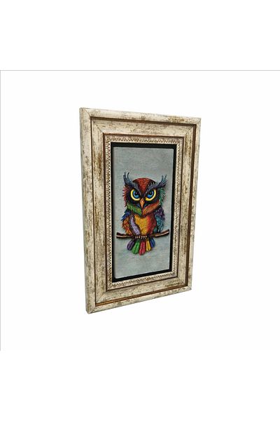 Sadrazam Pictură cu piatră naturală imprimată bufniță (20 X 30 DRG-104)