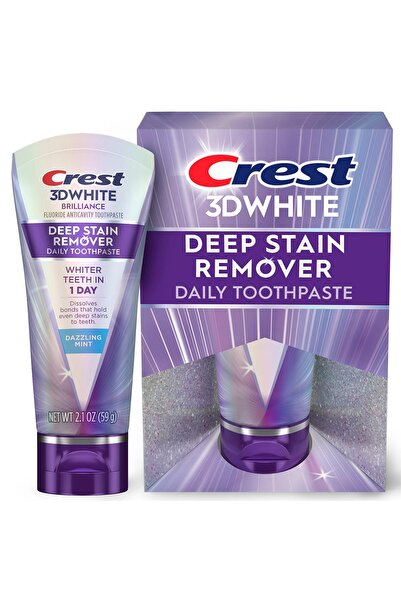 CREST 3DWhite Brilliance Deep Stain Remover Dazzling Mint Diş Macunu 59GR