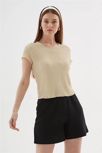 Fashion Friends Μπλούζα με μπεζ υφή