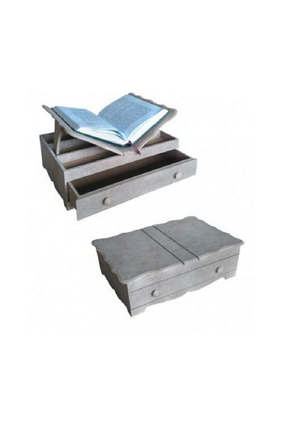 Altınyapı Hobi Market Rahle with Drawer Raw Mdf Unpainted
