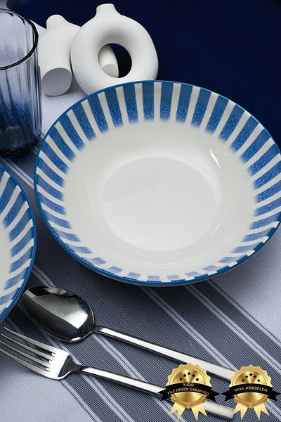 Heda Porselen Azur 23cm Set of 2 Porcelain Salad Plates