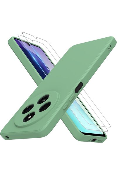 AWH شاومي ريدمي 14 سي 4G مع واقي شاشة زجاجي مقوى، ريدمي 14 سي سيليكون رفيع