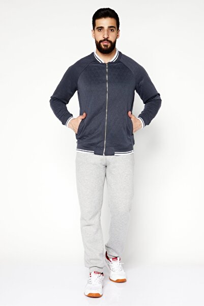 Sovereign Code Men Long Sleeve Quilted Jacket Shirt, Grey/White