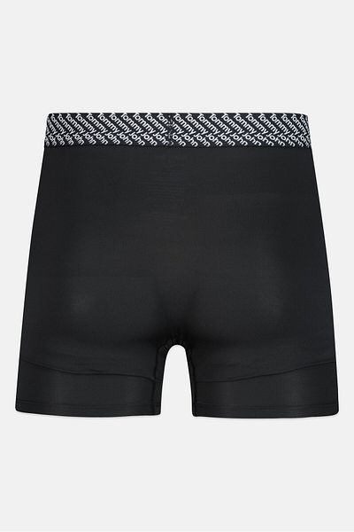 Tommy John Men 2 Pieces 8 inseam Brand Logo Boxer Briefs, Black