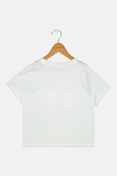 Esprit Toddlers Boy Printed Short Sleeve T-shirts, White