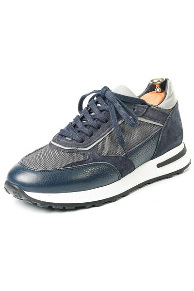 TETRİ Marcus Model Genuine Leather Men's Navy Blue Sneakers