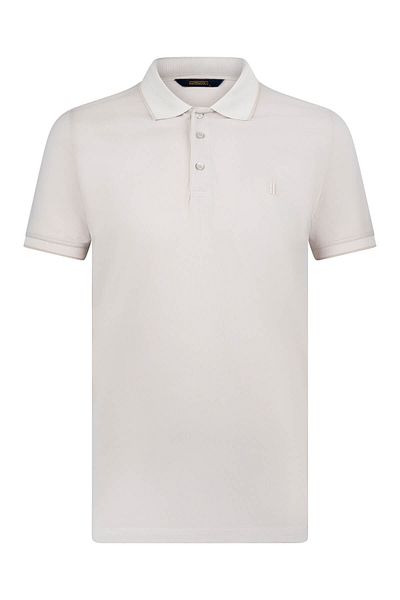 Hatemoğlu Μπλουζάκι Ecru Regular Fit 100% βαμβακερό γιακά πόλο