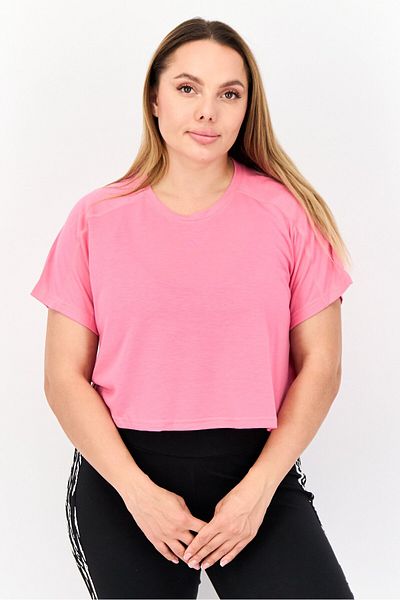 adidas Women Regular Fit Short Sleeve Training T-shirts, Pink