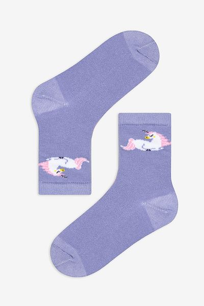 Penti Blue Unicorn Patterned Girl's 3-Piece Socks Set - Multicolored