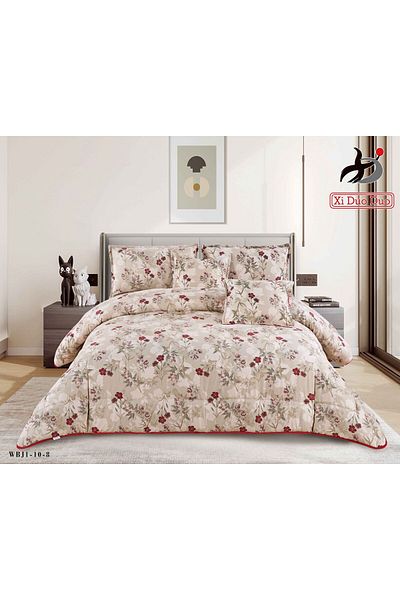 XI DUO Summer printed double quilt set, 6 pieces, 230 x 250 cm