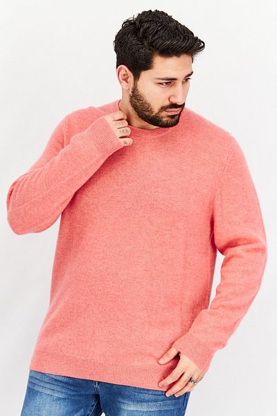 Club Room Men Crew Neck Knitted Long Sleeve Sweaters, Pink