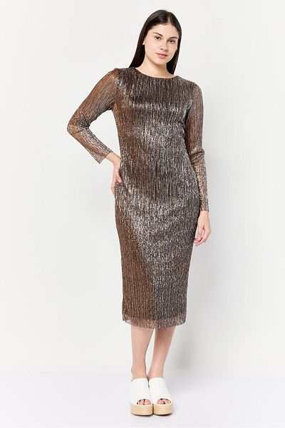 Phase Eight Women Metallic Midi Dress, Multicolor