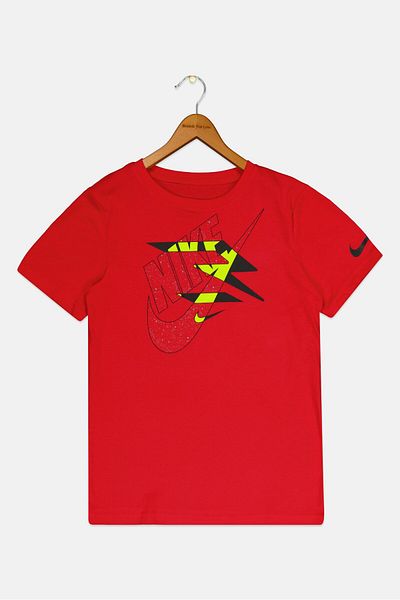 Nike 3Brand by Russell Wilson Kids Boy Sportswear Fit Short Sleeves Outdoor T-shirt, Red
