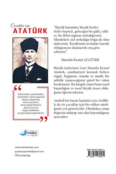Harika Çocuk Yayınları Çocuklar İçin Atatürk - 96 Sayfa