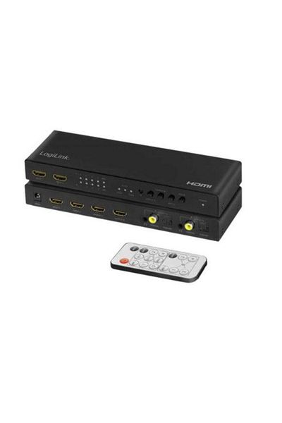 LogiLink Switch KVM LogiLink HD0049, 4x HDMI-A intrare, 2x HDMI-A iesire, 4K/60 Hz (Negru)