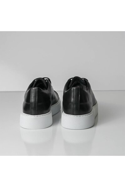 TETRİ Marcellus Model Genuine Leather Men's Black Casual Shoes