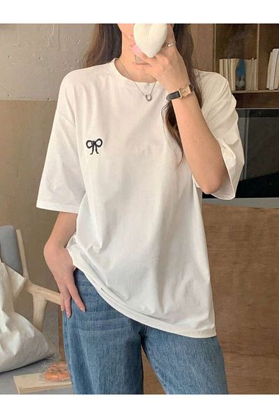 trendgar tricou oversize alb unisex cu imprimeu fundita