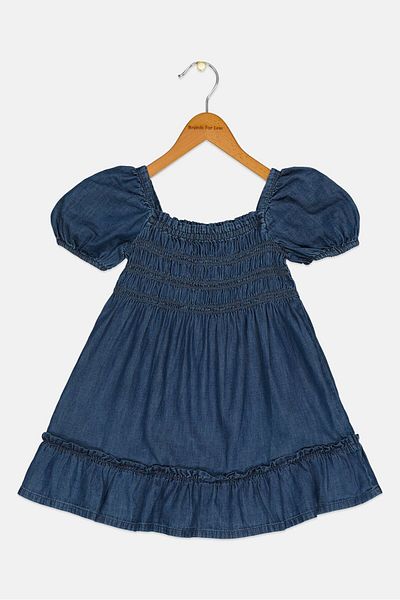 GAP Toddlers Girl Denim Dress, Blue