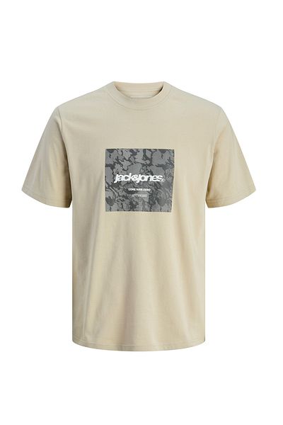 Jack & Jones Мъжка тениска Jack&jones Tarmac Camo с кръгло деколте, бежова