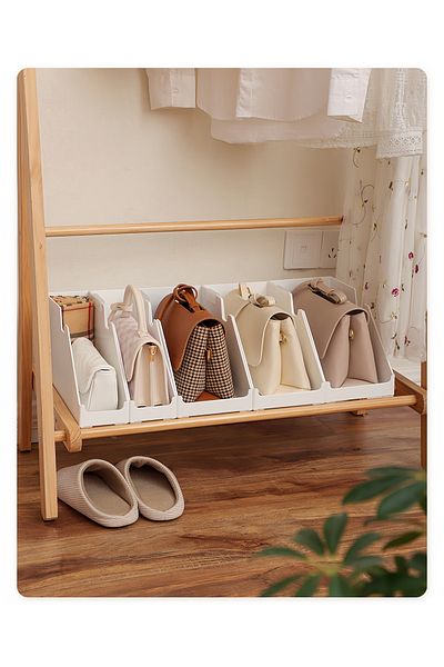 COOYA 5-pack wardrobe storage box, bevel design, with partition, anti-squeeze, quick access, white