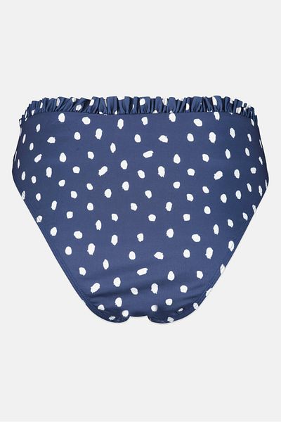 Asos Design Women Polka Dot Print Bikini Bottom, Navy